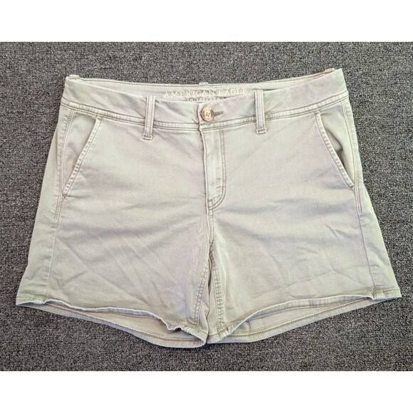 American Eagle Shorts Womens size 10 Midi Gray, Super Stretch X Chino Ladies - Picture 1 of 7